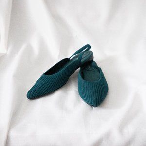 Green Vivaia slingback flats